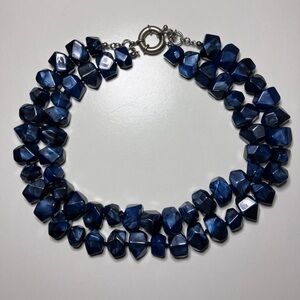 🔷 Banana Republic Chunky Necklace, Navy Blue — EUC